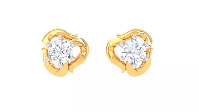 Solitaire Super Light Weight Stud Earring