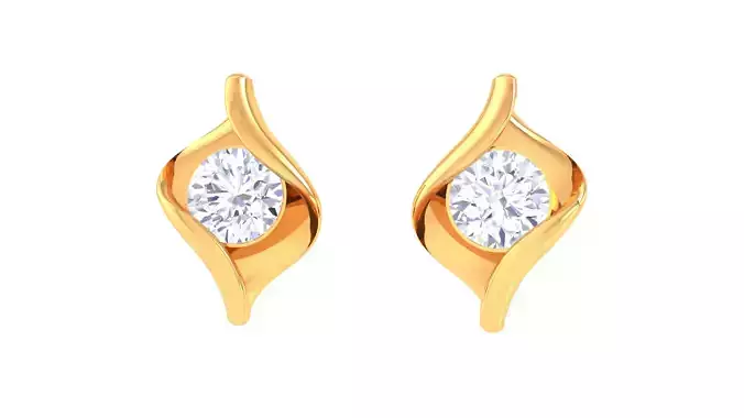 Solitaire Super Light Weight Stud Earring