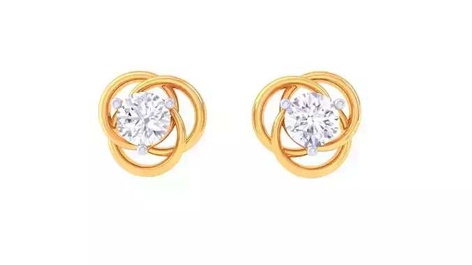 Solitaire Super Light Weight Stud Earring