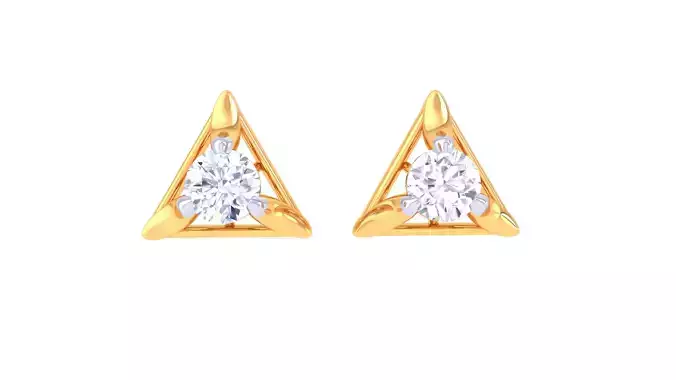 Solitaire Super Light Weight Stud Earring
