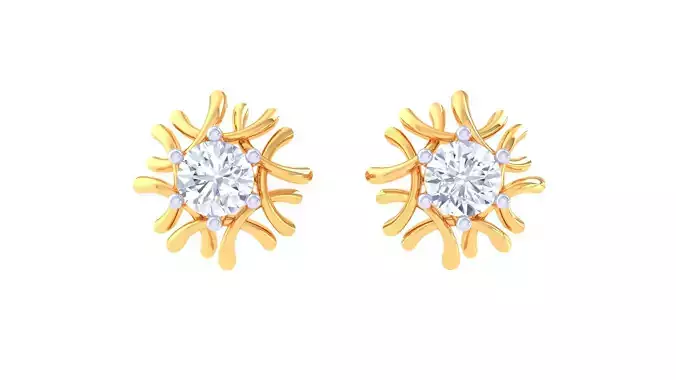 Solitaire Super Light Weight Stud Earring