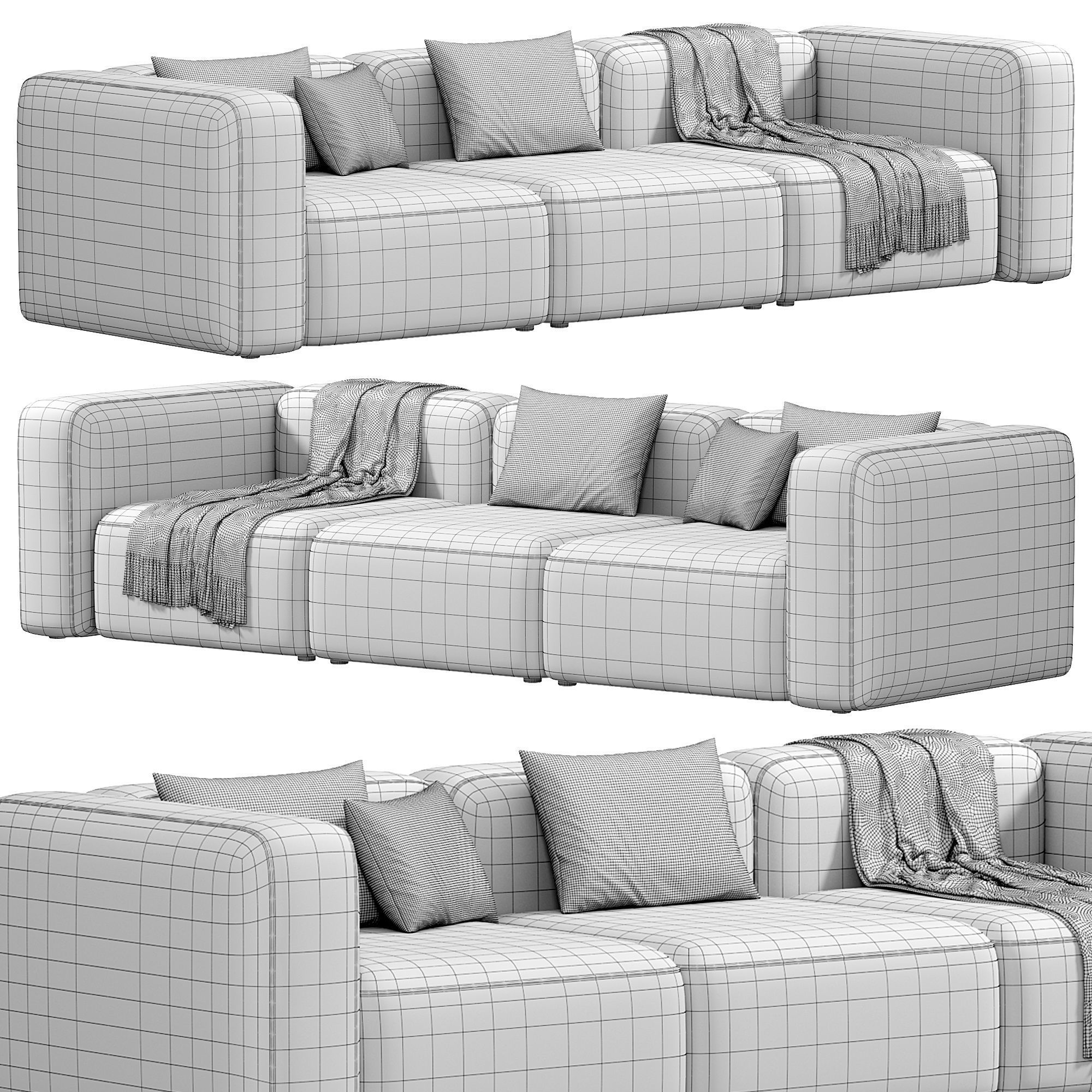 BASECAMP CHAISELOUNGE left Modular Sofa by makenordic 4 3D model_2