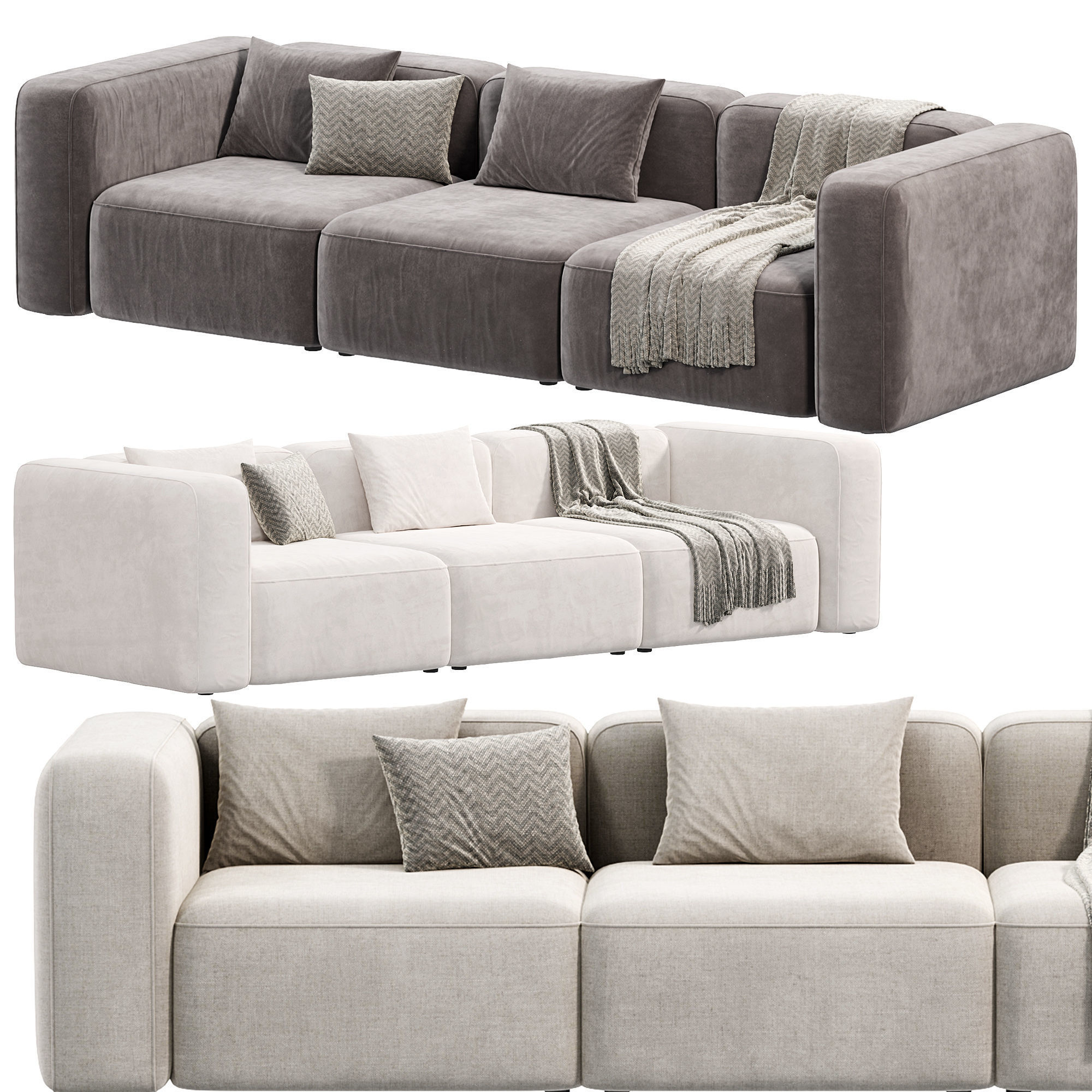 BASECAMP CHAISELOUNGE left Modular Sofa by makenordic 4 3D model_1