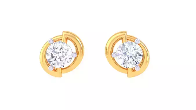 Solitaire Super Light Weight Stud Earring