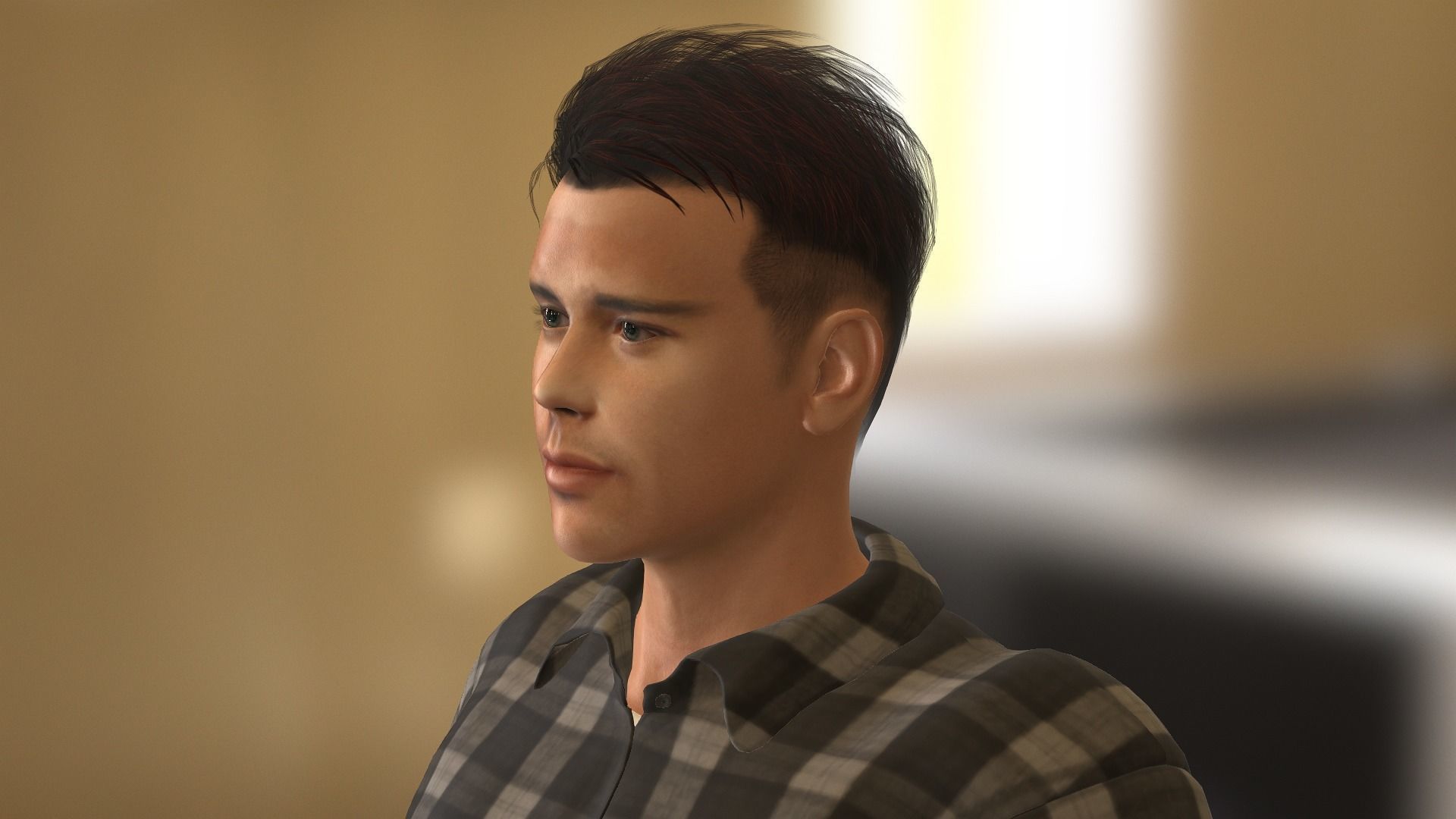 BradPitt Low-poly 3D model_30