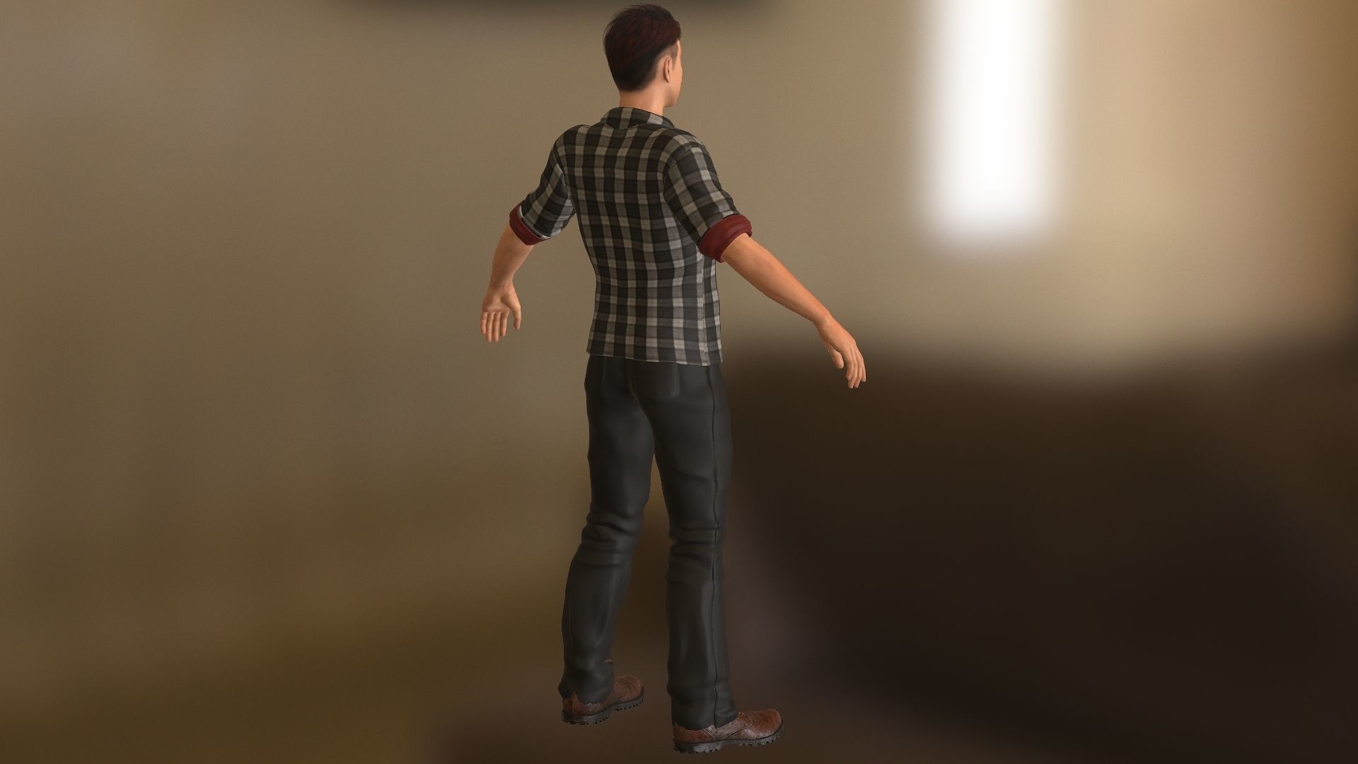 BradPitt Low-poly 3D model_6