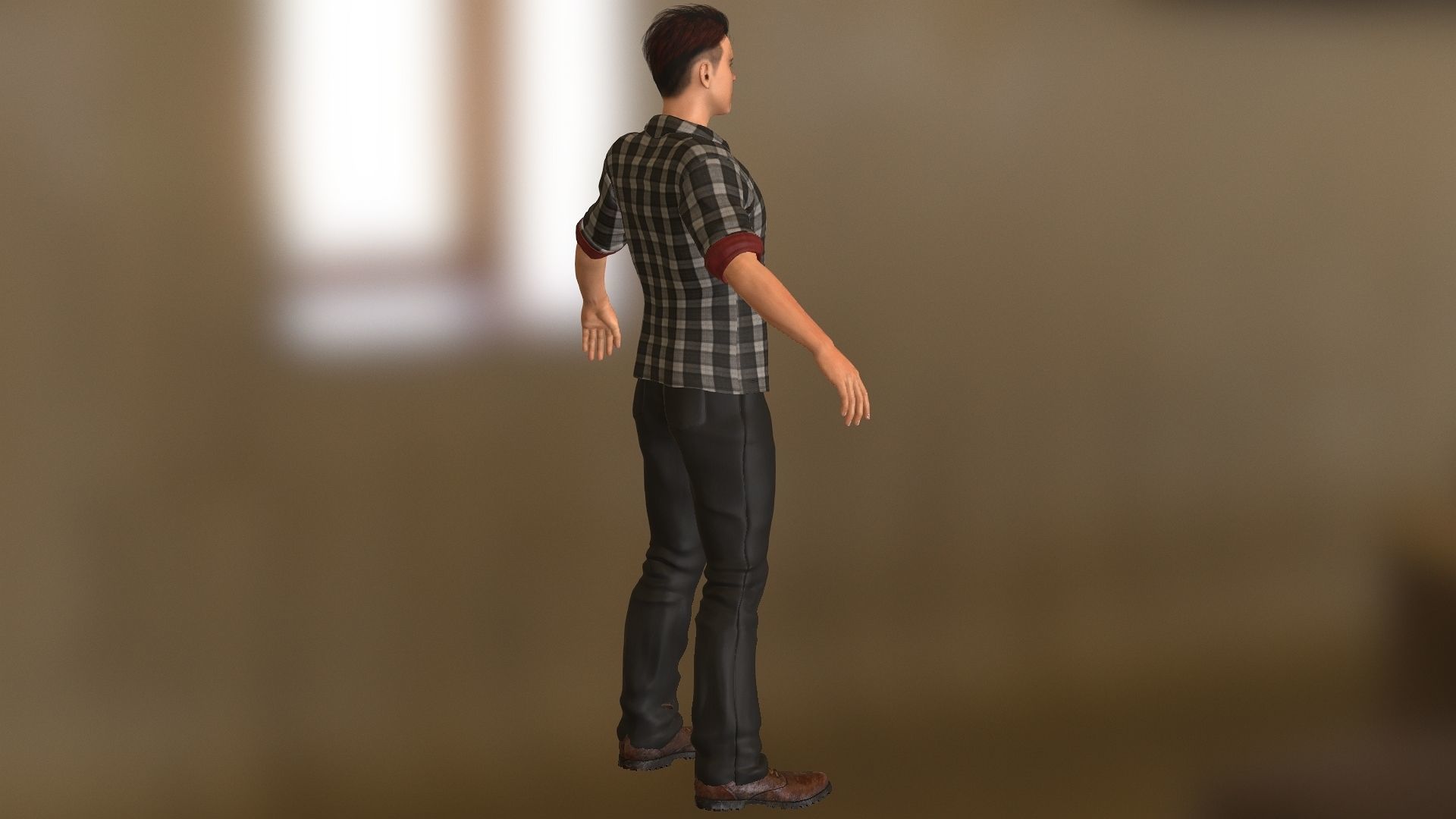 BradPitt Low-poly 3D model_5