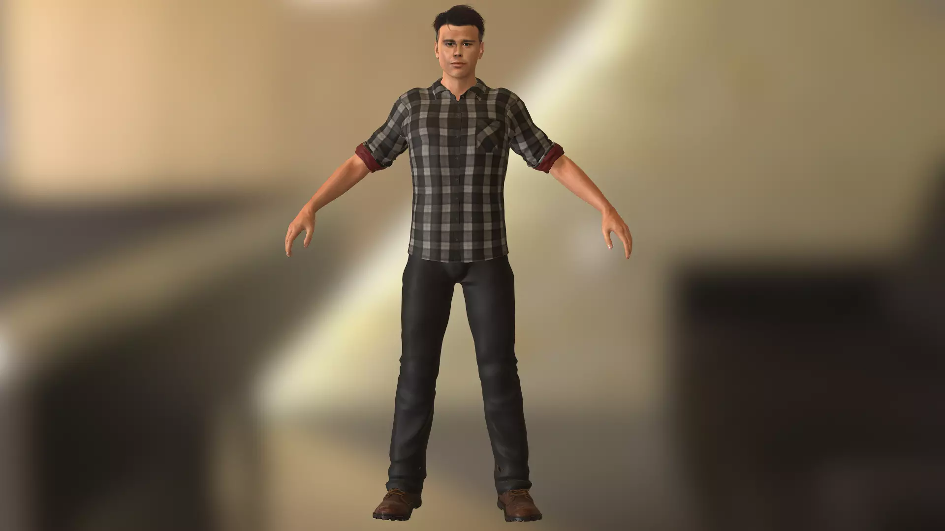 BradPitt Low-poly 3D model_0