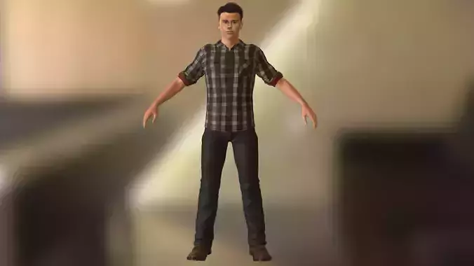 BradPitt Low-poly 3D model