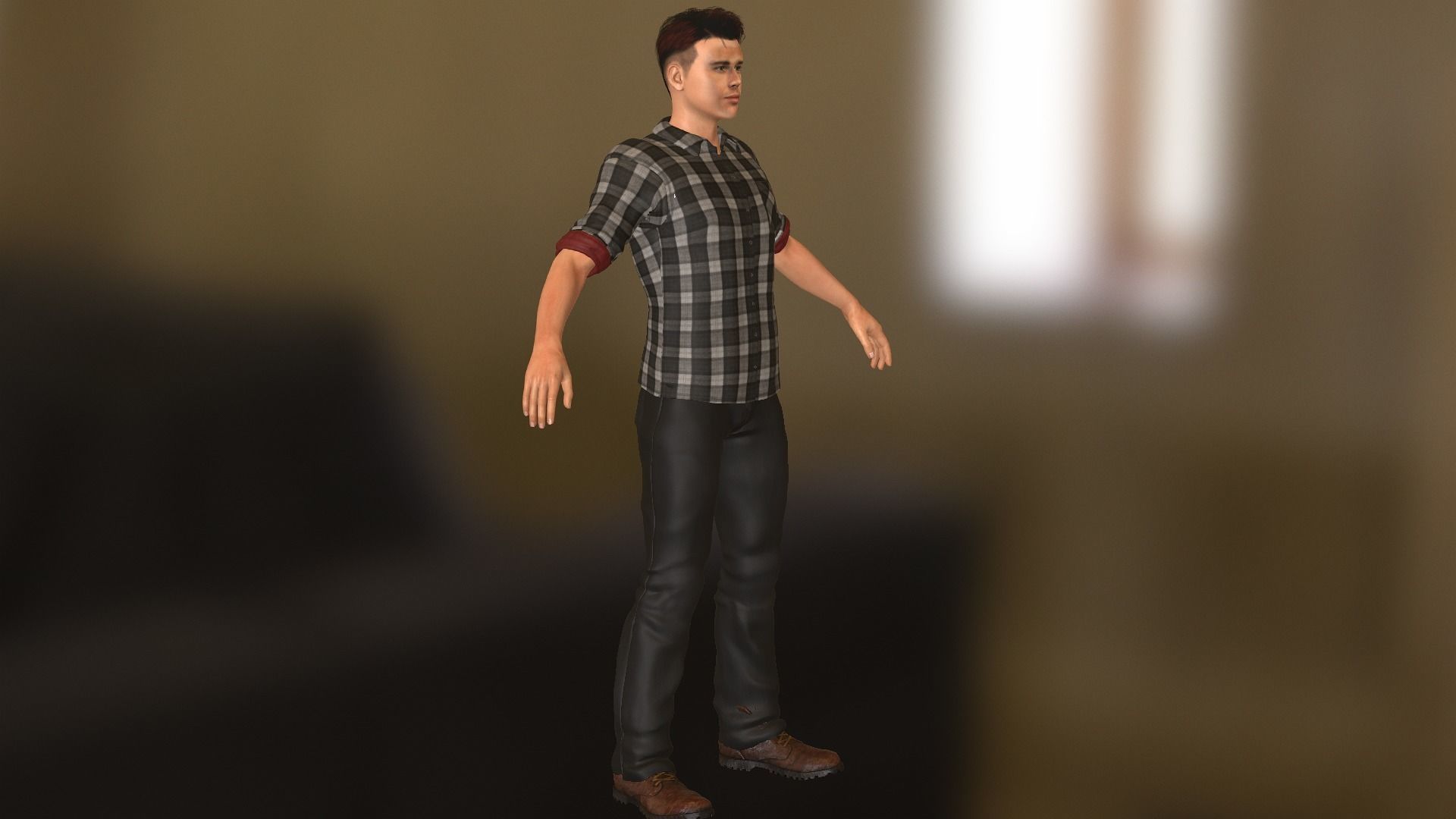 BradPitt Low-poly 3D model_2