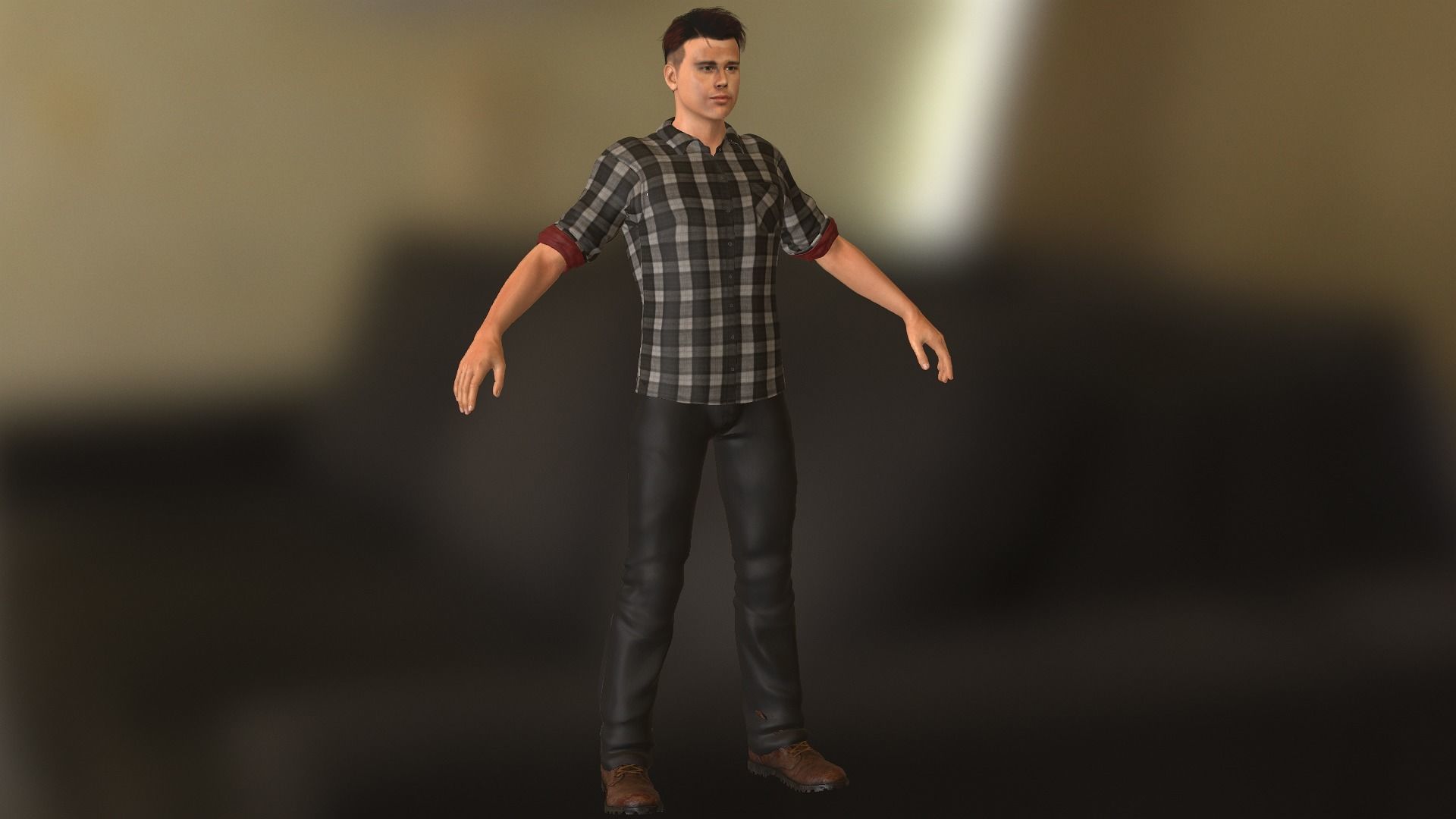 BradPitt Low-poly 3D model_1