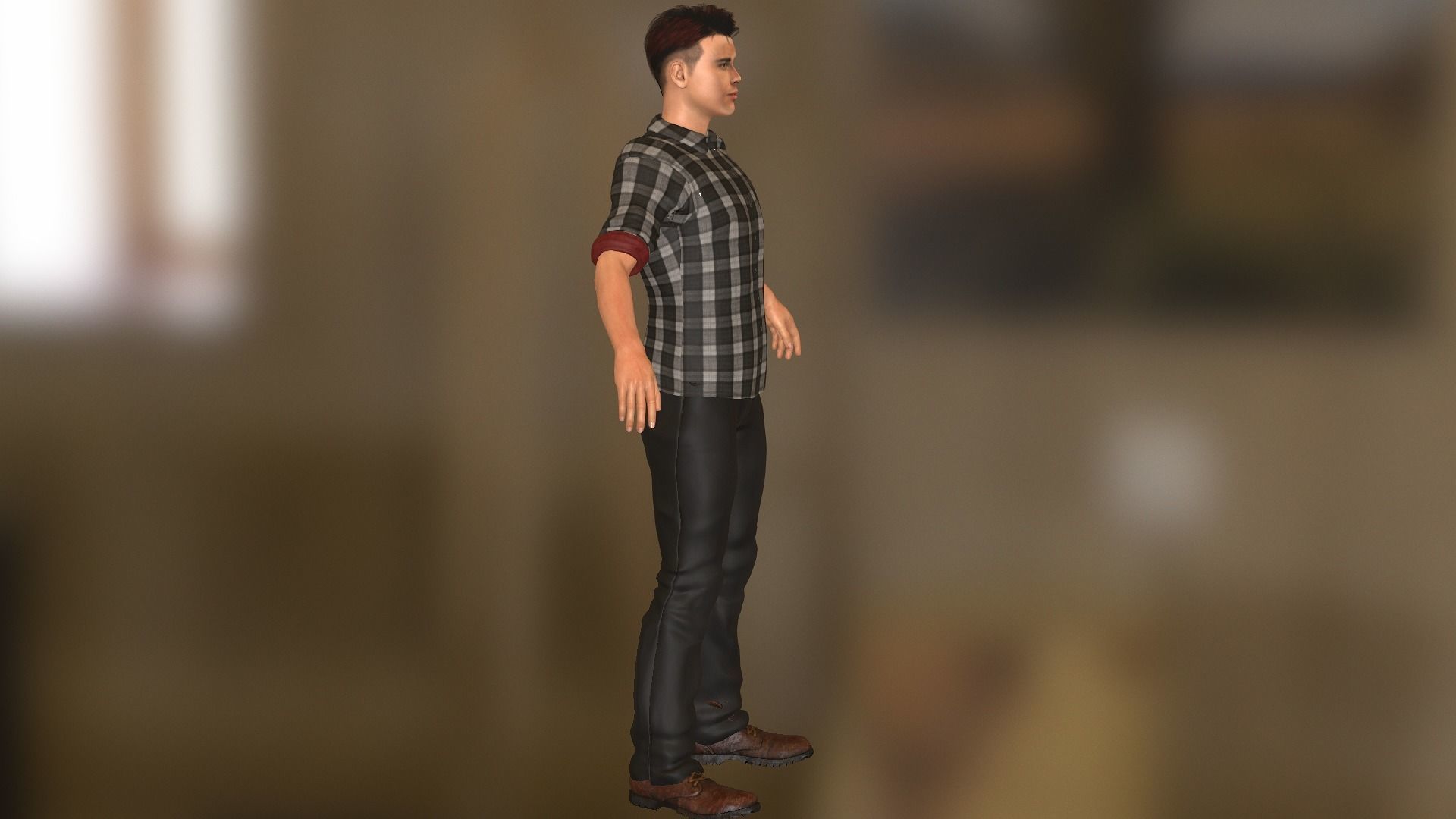 BradPitt Low-poly 3D model_3