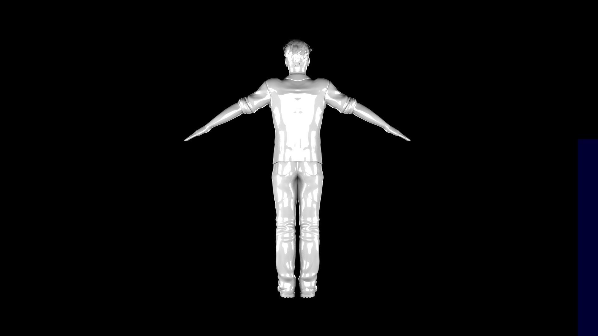 BradPitt Low-poly 3D model_13