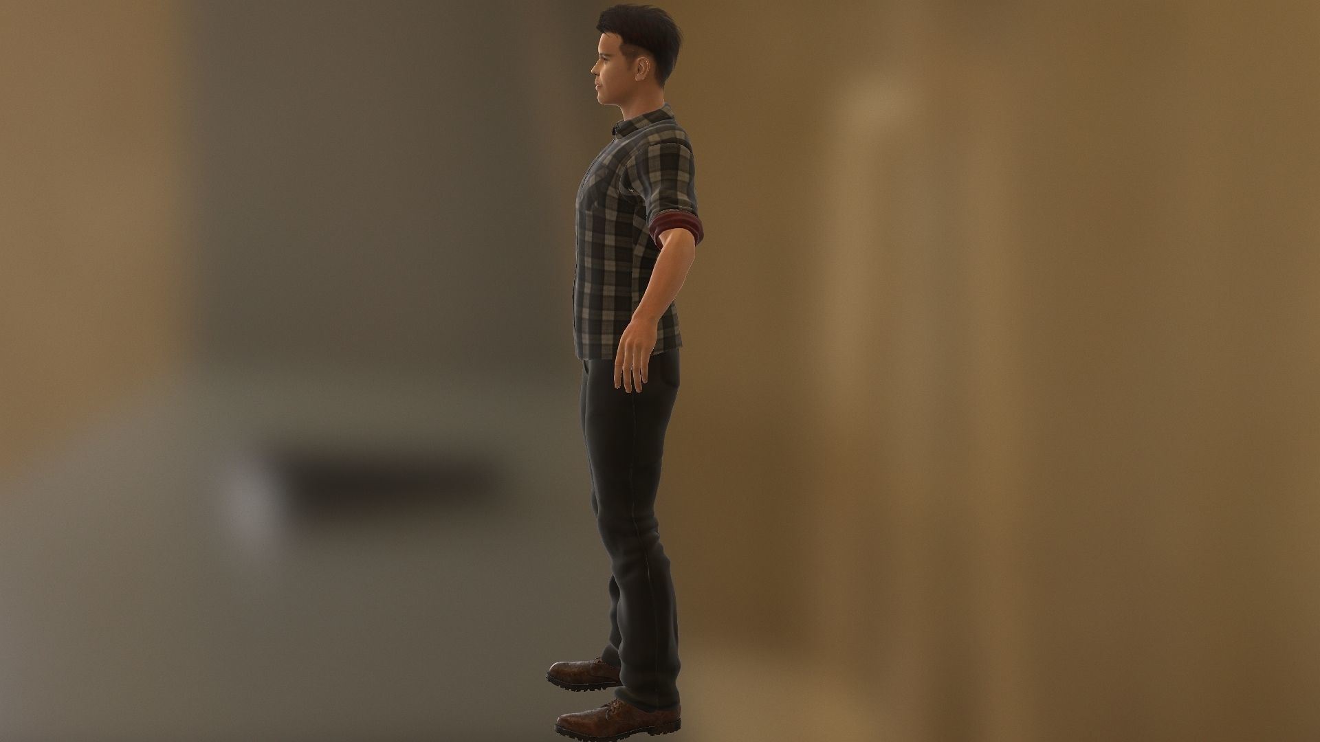 BradPitt Low-poly 3D model_9