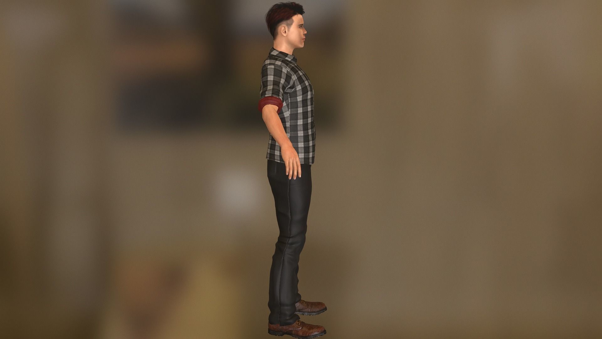 BradPitt Low-poly 3D model_4