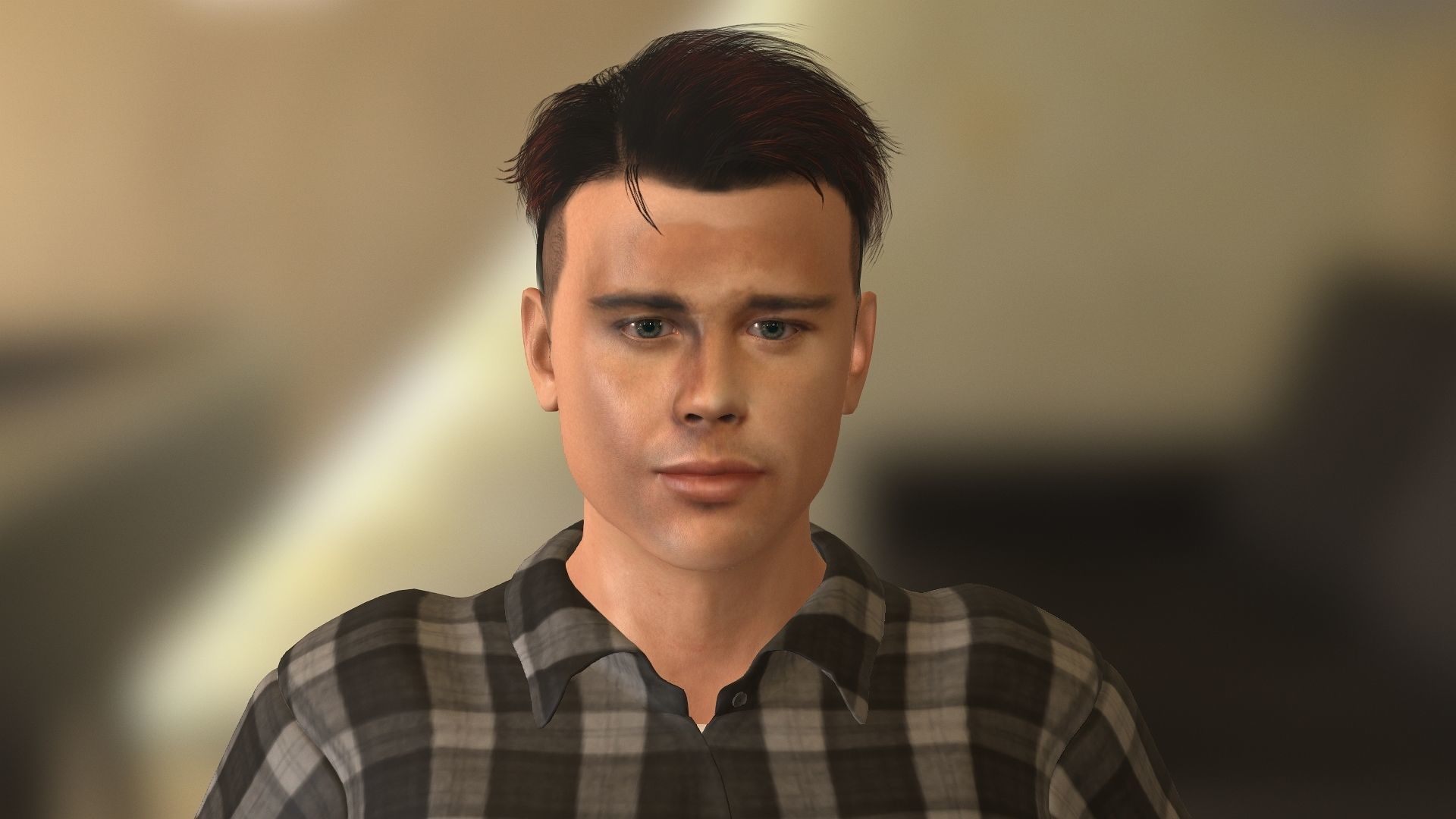 BradPitt Low-poly 3D model_20