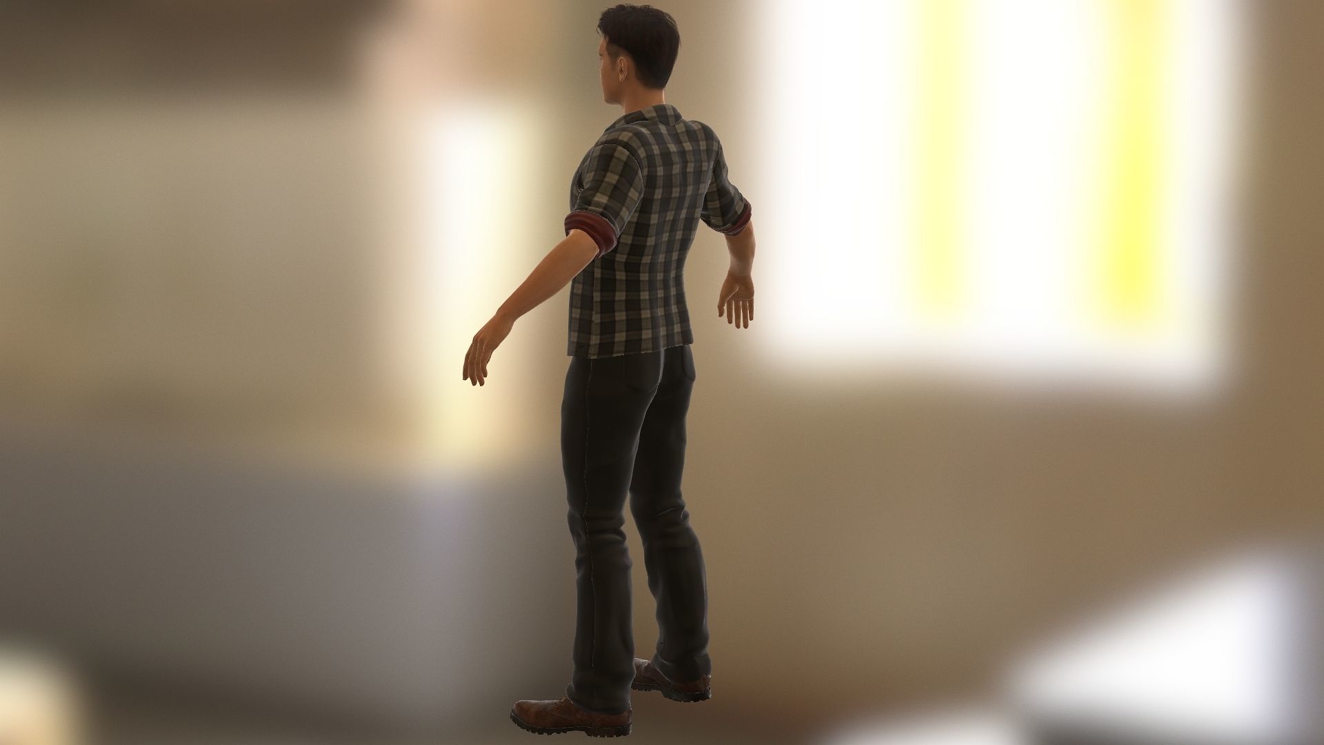 BradPitt Low-poly 3D model_8