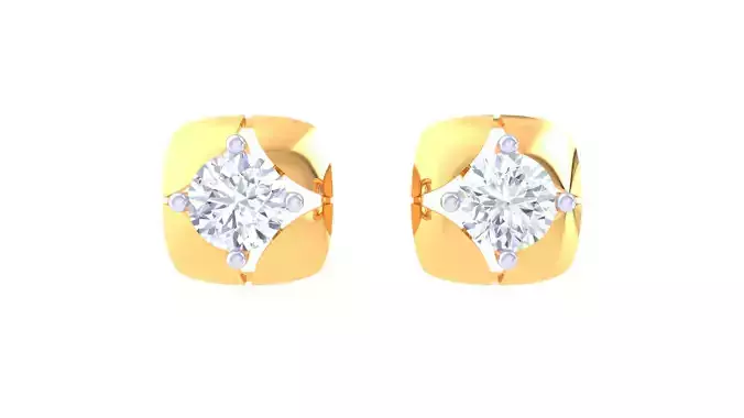 Solitaire Super Light Weight Stud Earring