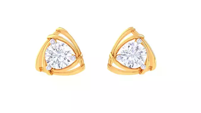 Solitaire Super Light Weight Stud Earring