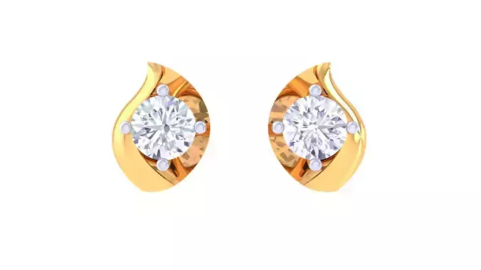 Solitaire Super Light Weight Stud Earring