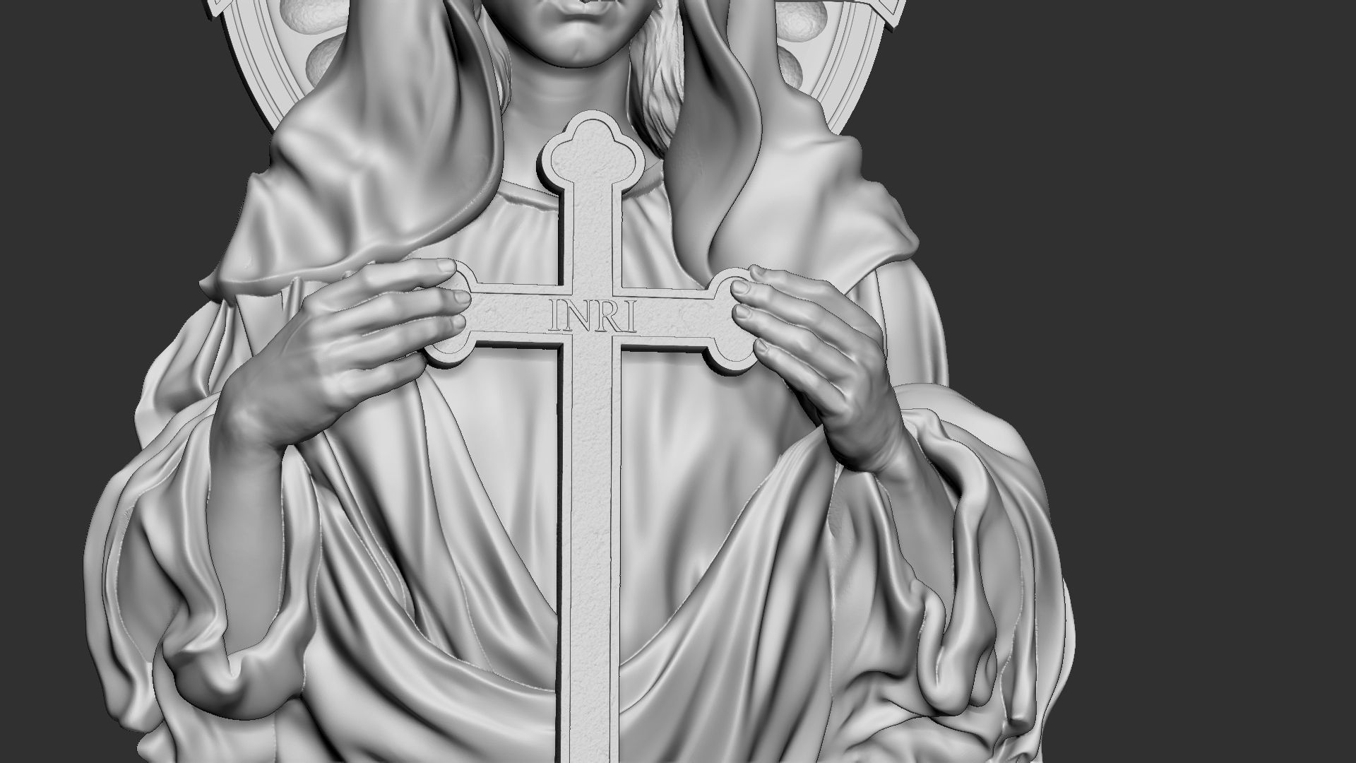 Mother Maria bas-relief 02 3D print model_15