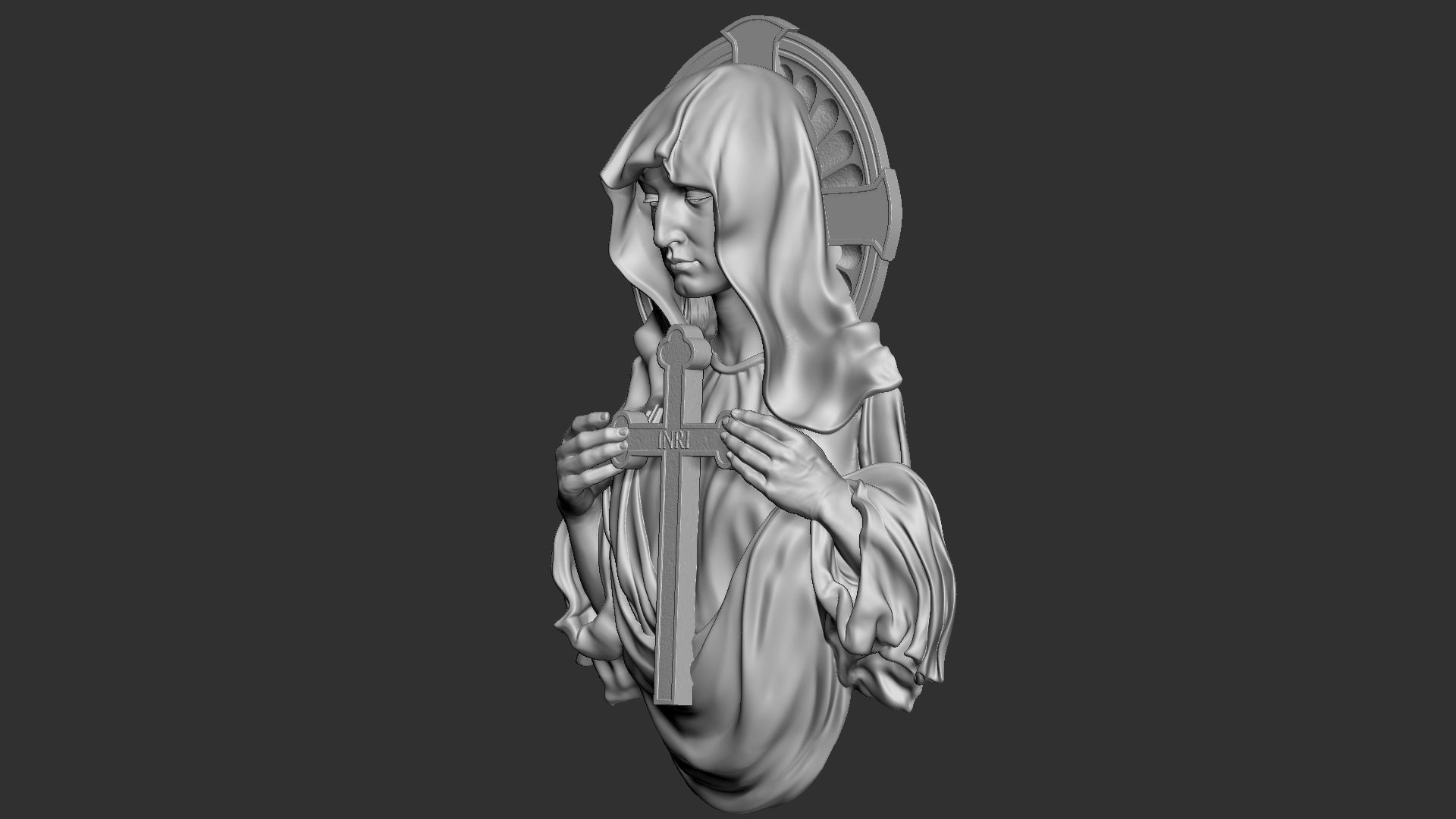 Mother Maria bas-relief 02 3D print model_22