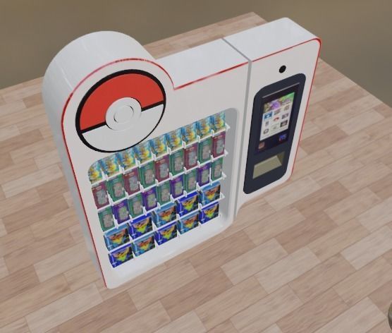 Pokemon Vending Machine Low-poly 3D model_19
