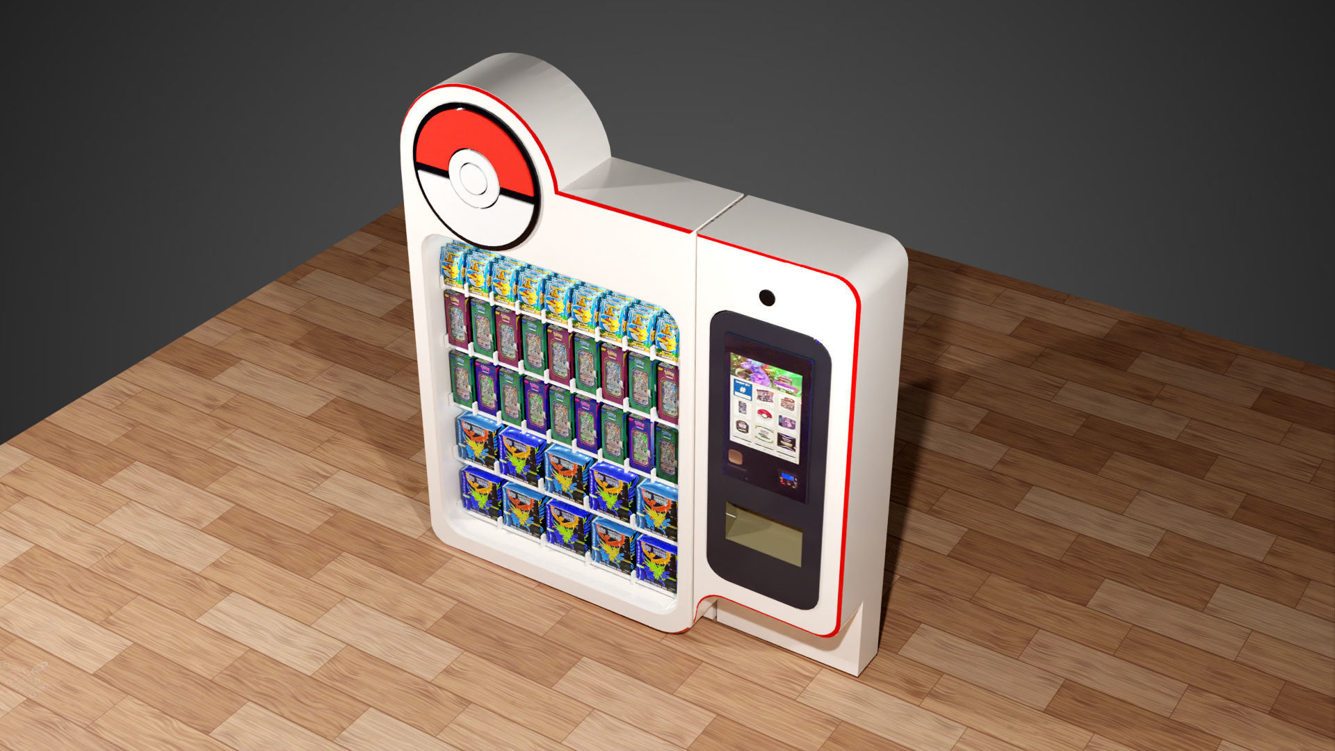 Pokemon Vending Machine Low-poly 3D model_8