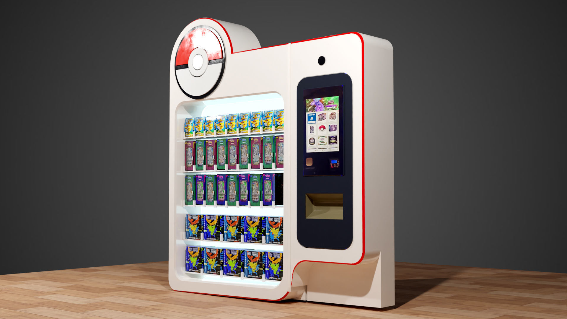 Pokemon Vending Machine Low-poly 3D model_4