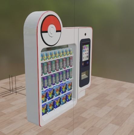 Pokemon Vending Machine Low-poly 3D model_14