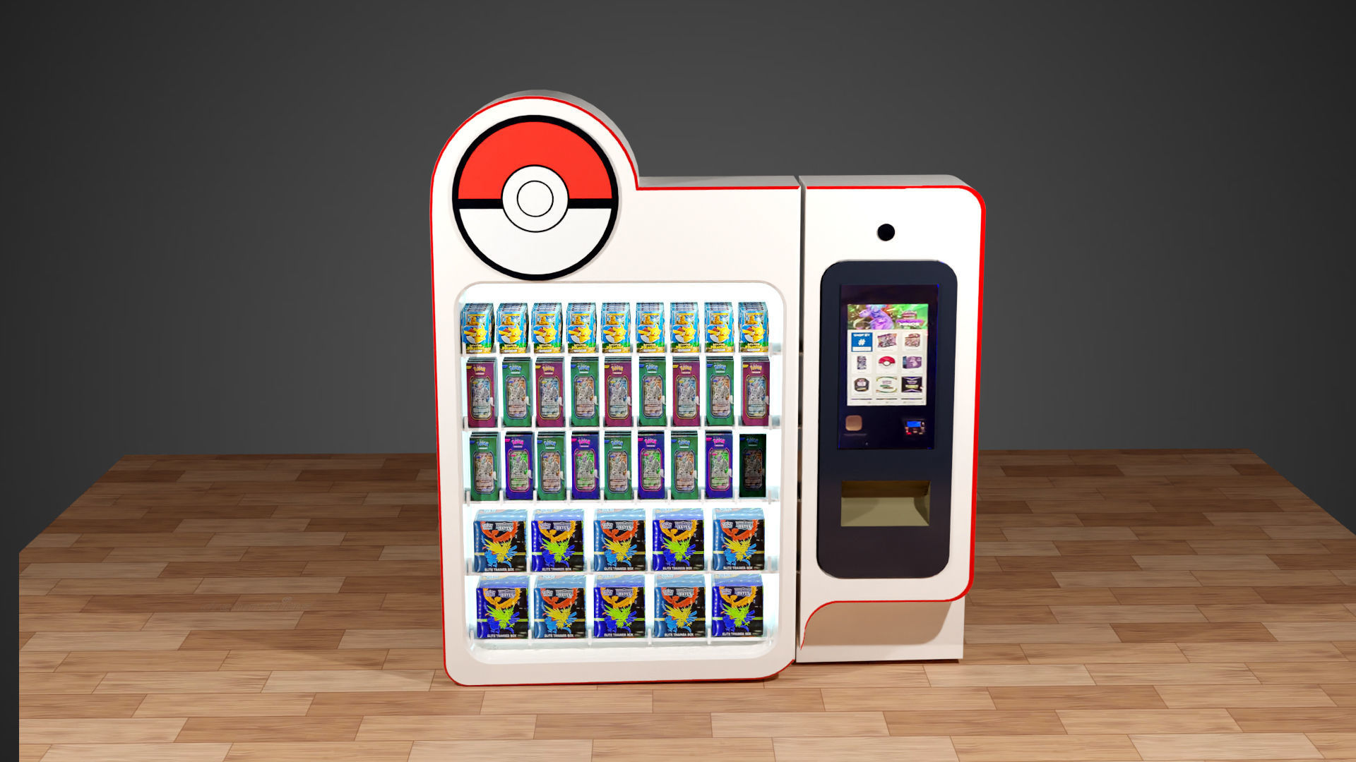 Pokemon Vending Machine Low-poly 3D model_5