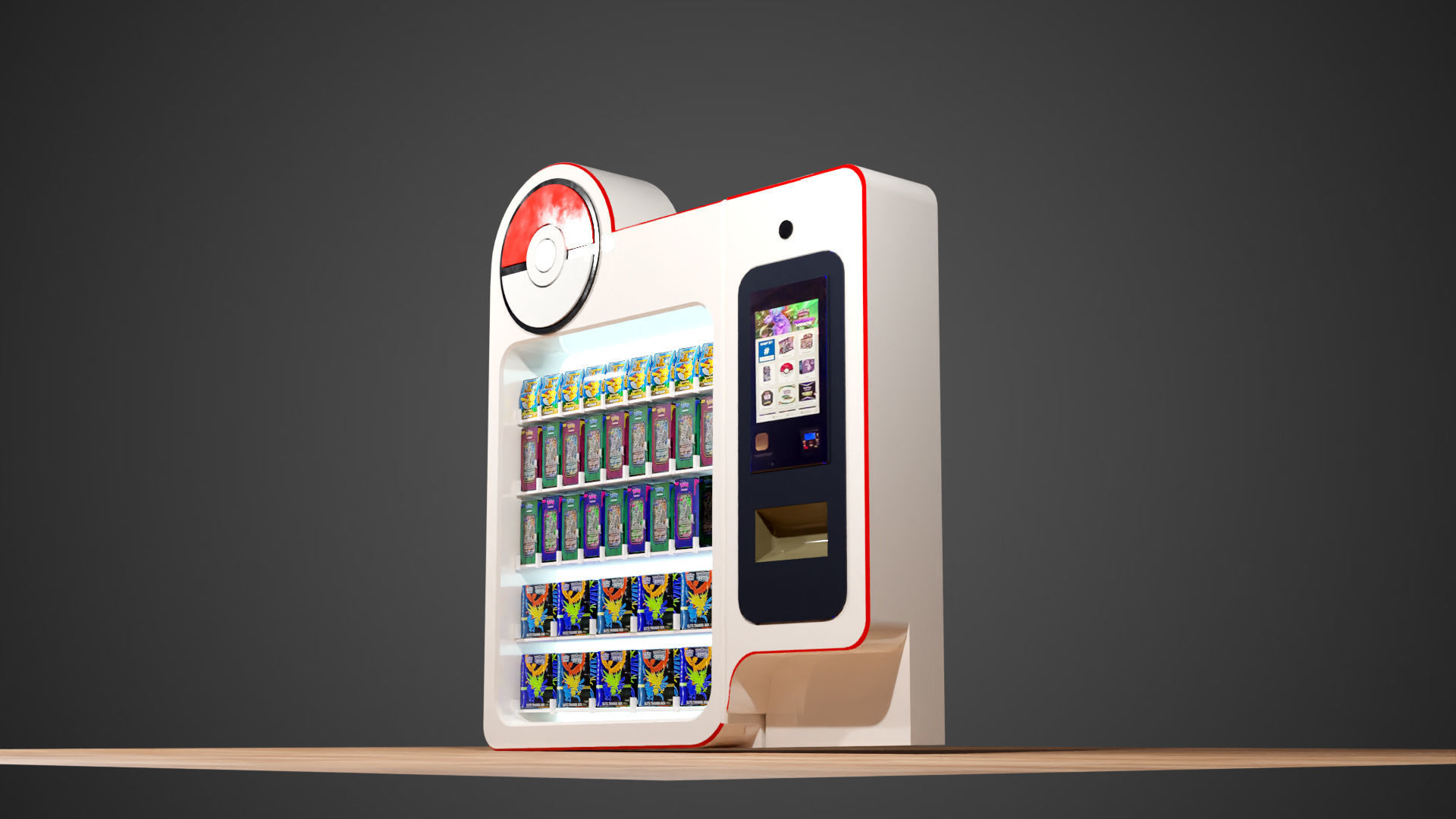 Pokemon Vending Machine Low-poly 3D model_6