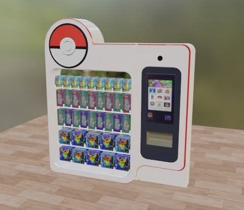 Pokemon Vending Machine Low-poly 3D model_13
