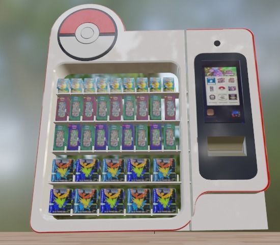 Pokemon Vending Machine Low-poly 3D model_18