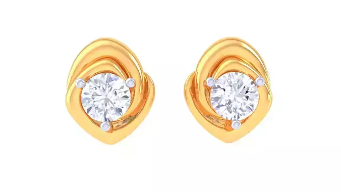 Solitaire Super Light Weight Stud Earring