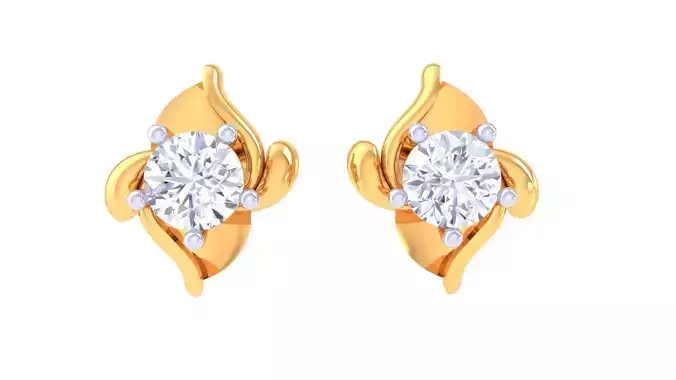 Solitaire Super Light Weight Stud Earring