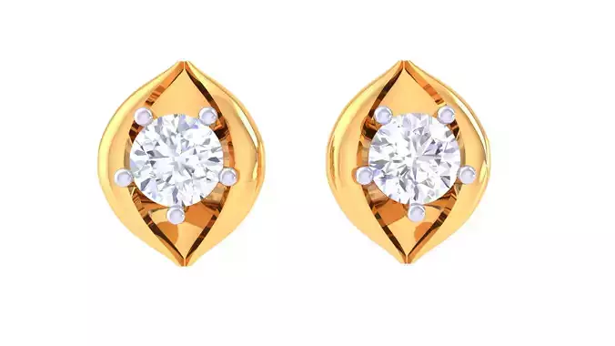 Solitaire Super Light Weight Stud Earring