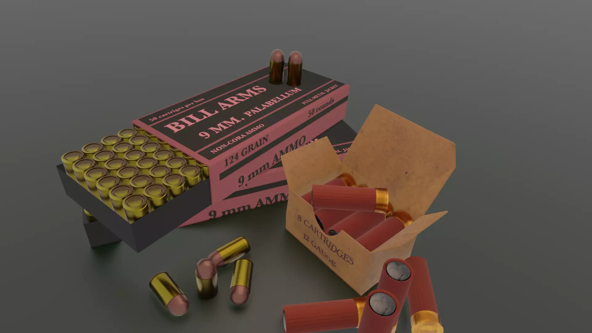 Ammunition prop 3d model Low-poly 3D model