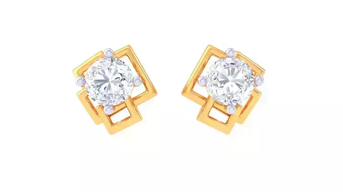 Solitaire Super Light Weight Stud Earring