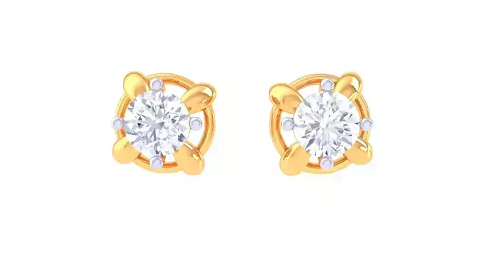Solitaire Super Light Weight Stud Earring