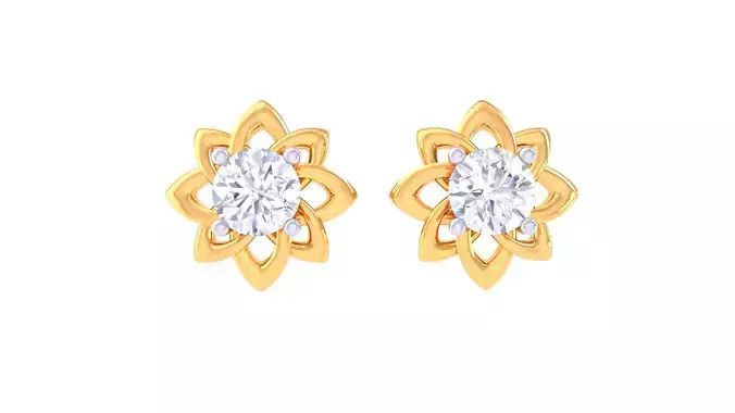 Solitaire Super Light Weight Stud Earring