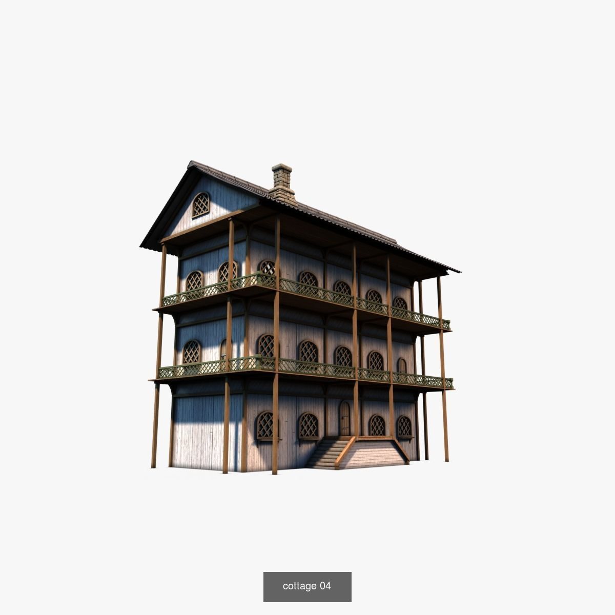 Cottage Set house 3D Model Collection_50