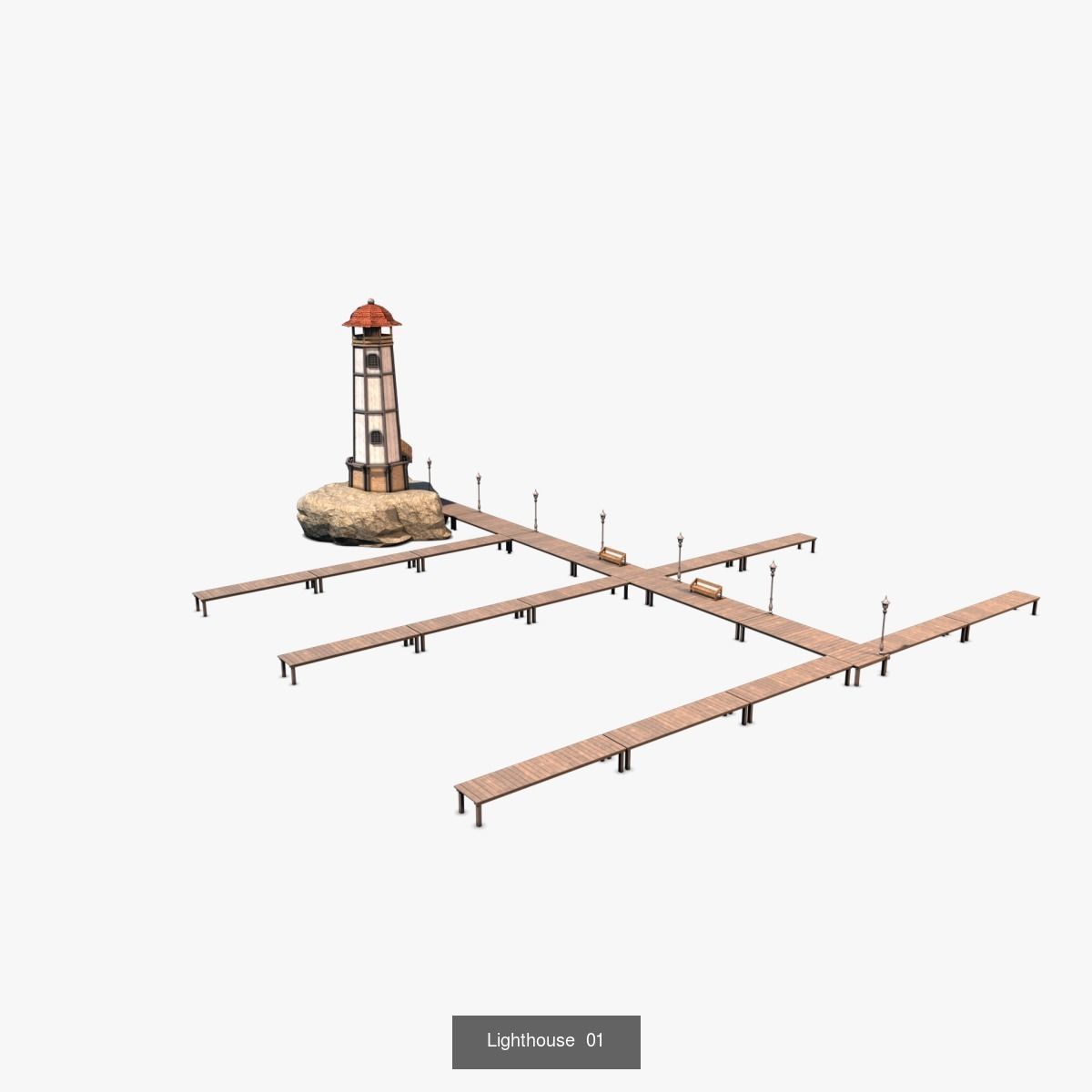 Cottage Set house 3D Model Collection_49