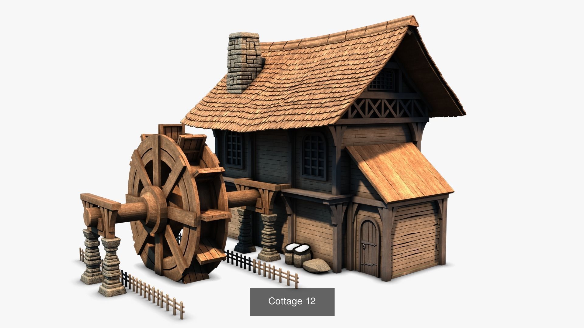 Cottage Set house 3D Model Collection_66