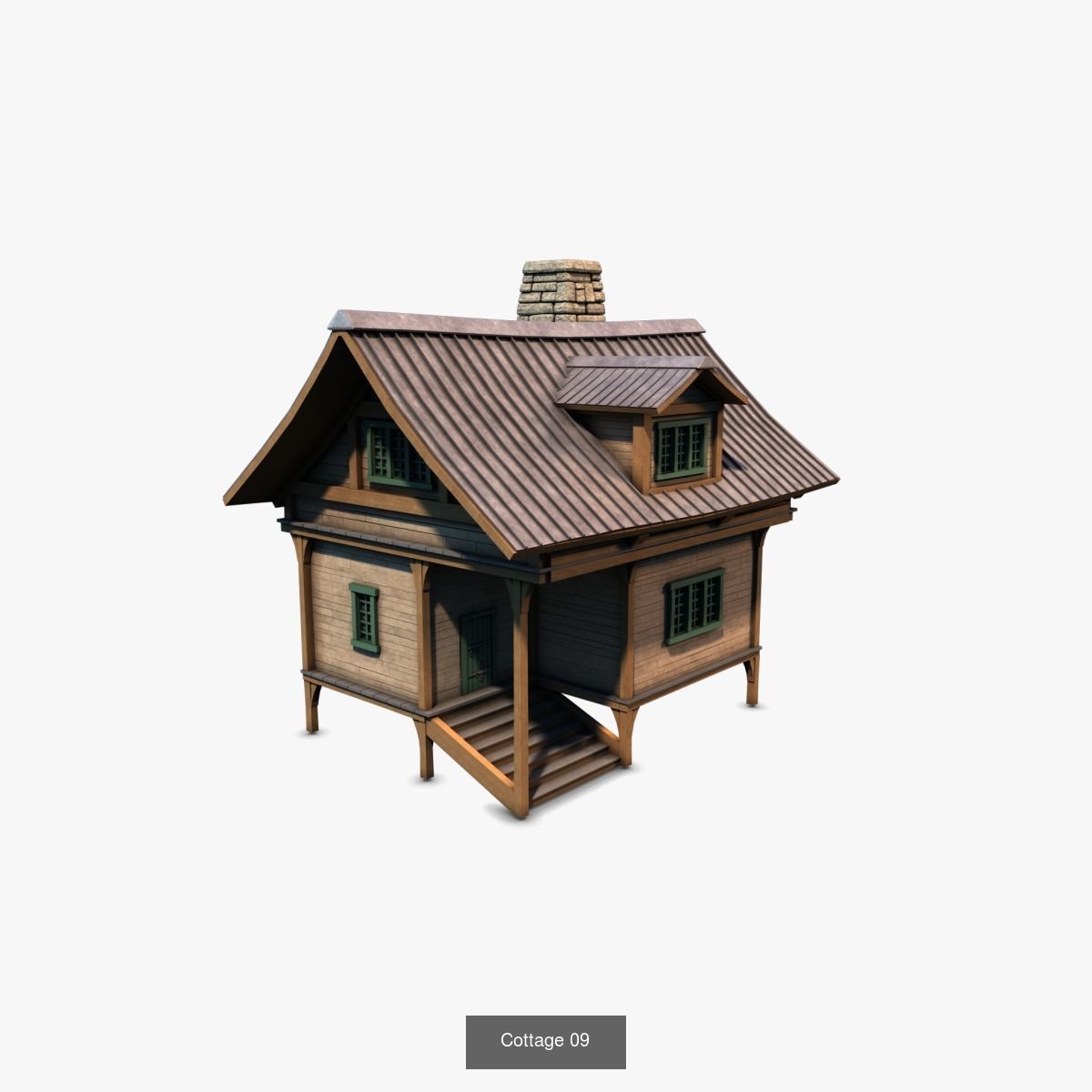Cottage Set house 3D Model Collection_60