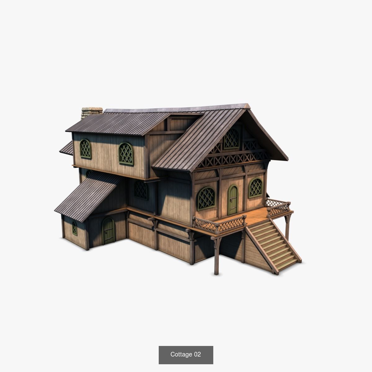 Cottage Set house 3D Model Collection_46