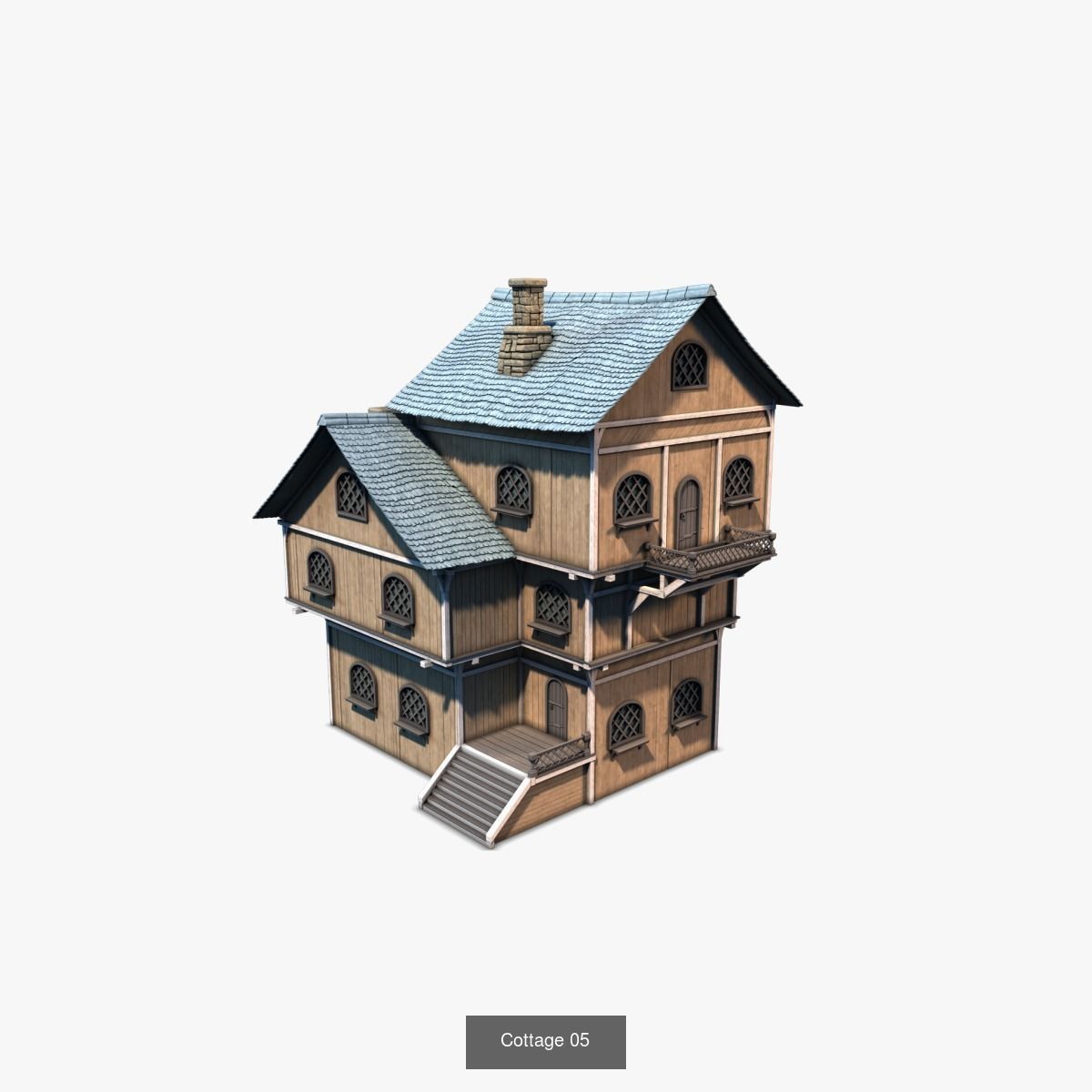 Cottage Set house 3D Model Collection_52