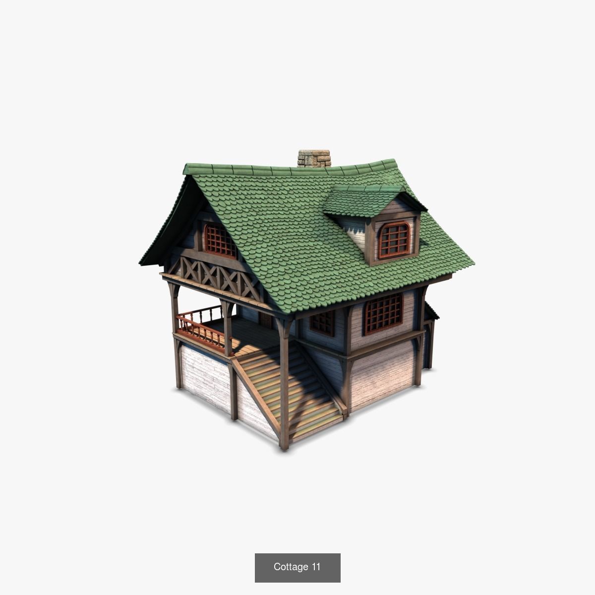 Cottage Set house 3D Model Collection_64