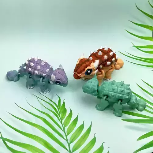 PRINT-IN-PLACE FLEXI ANKYLOSAURUS ARTICULATED