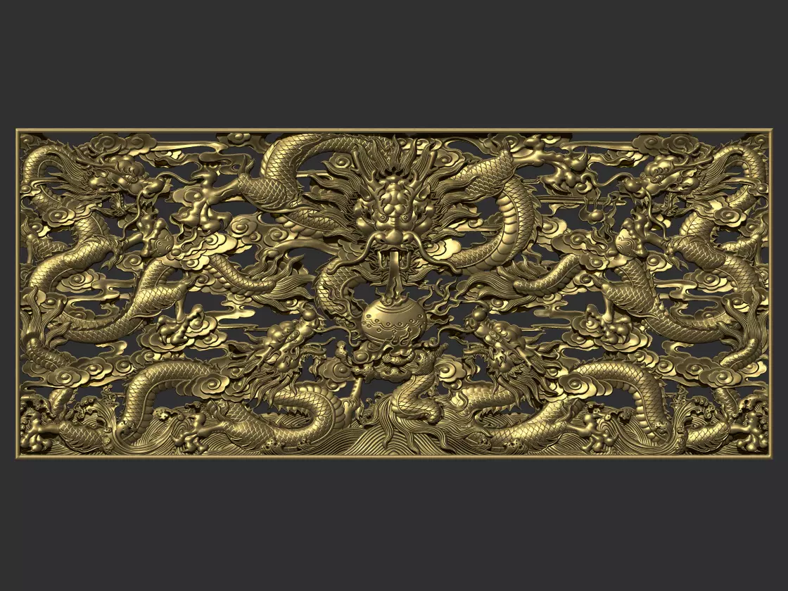 Five Dragons 3D print model